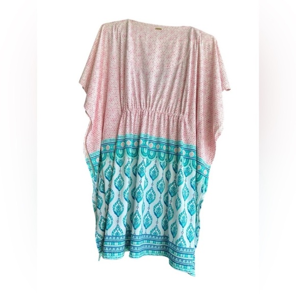 CABANA LIFE Front Waist Tie Printed Cover Up Dress Size XS - Picture 14 of 14